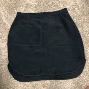 Black Mini Wool Skirt